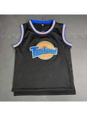Tune Squad MJ Jersey Black Blue Orange S Space Jam Basketball Tank Top